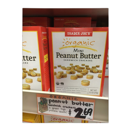 Trader Joe's | Organic Mini Peanut Butter Sandwich Crackers - 7.5 oz