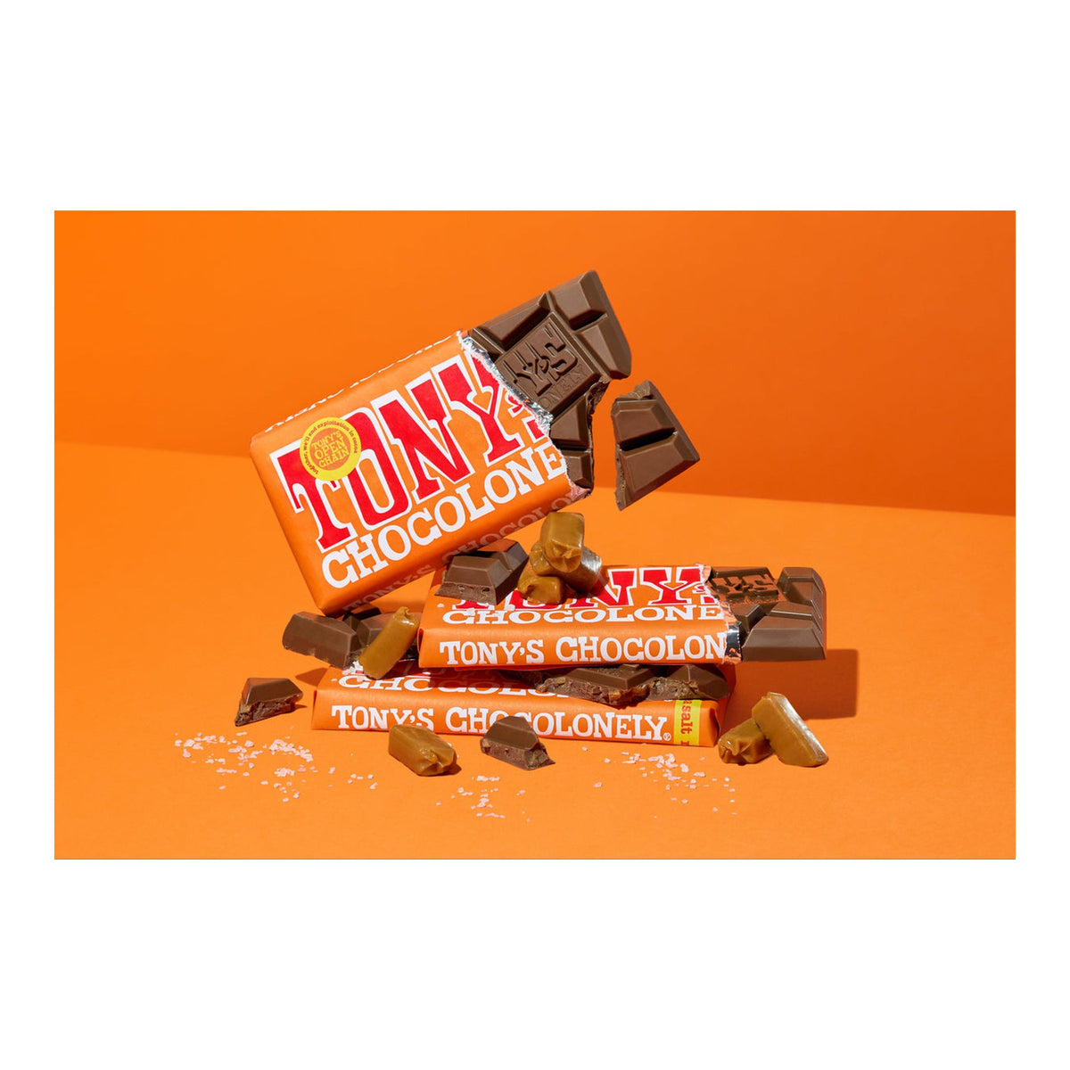 World Market | Tony's Chocolonely Caramel Sea Salt Chocolate Bar