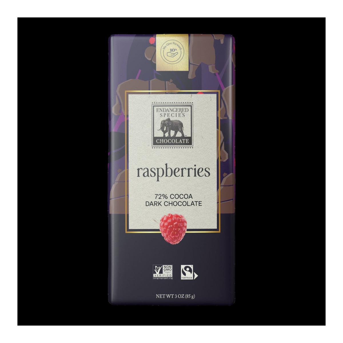 World Market | Endangered Species Raspberries Dark Chocolate Bar