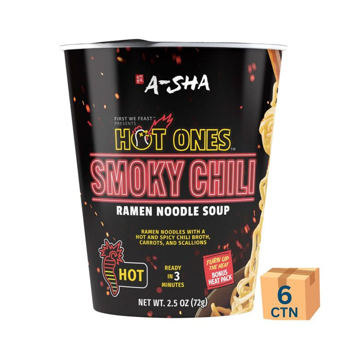 World Market | A-Sha Hot Ones Smoky Chili Ramen Cup