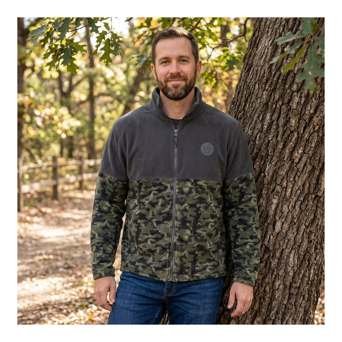 Buc-ee's | Adult Camo Colorblock Fleece Jacket – Small