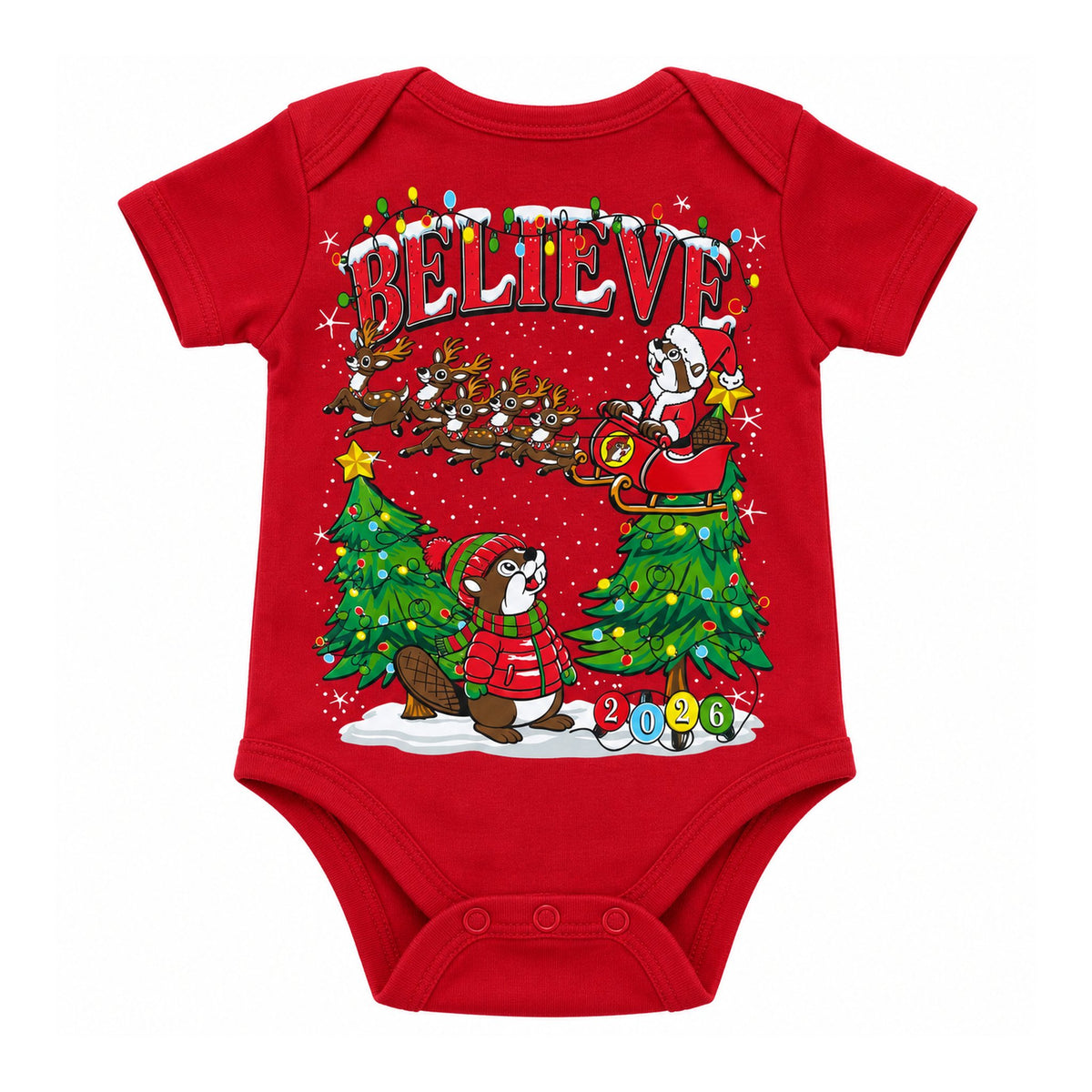 Buc-ee's | Infant Christmas "Believe" Onesie