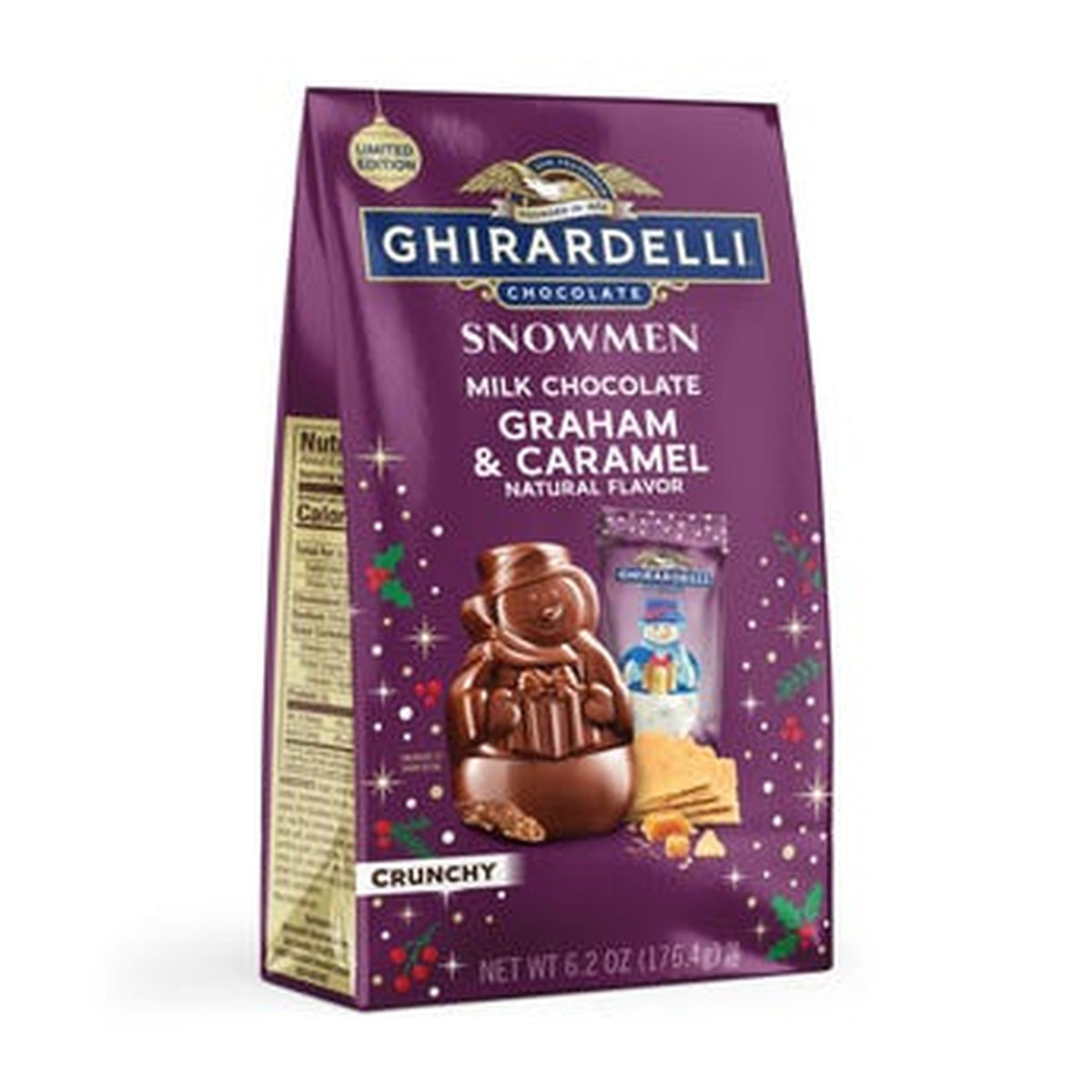 World Market | Ghirardelli Graham & Caramel Milk Chocolate Snowmen Bag - 4.1 oz
