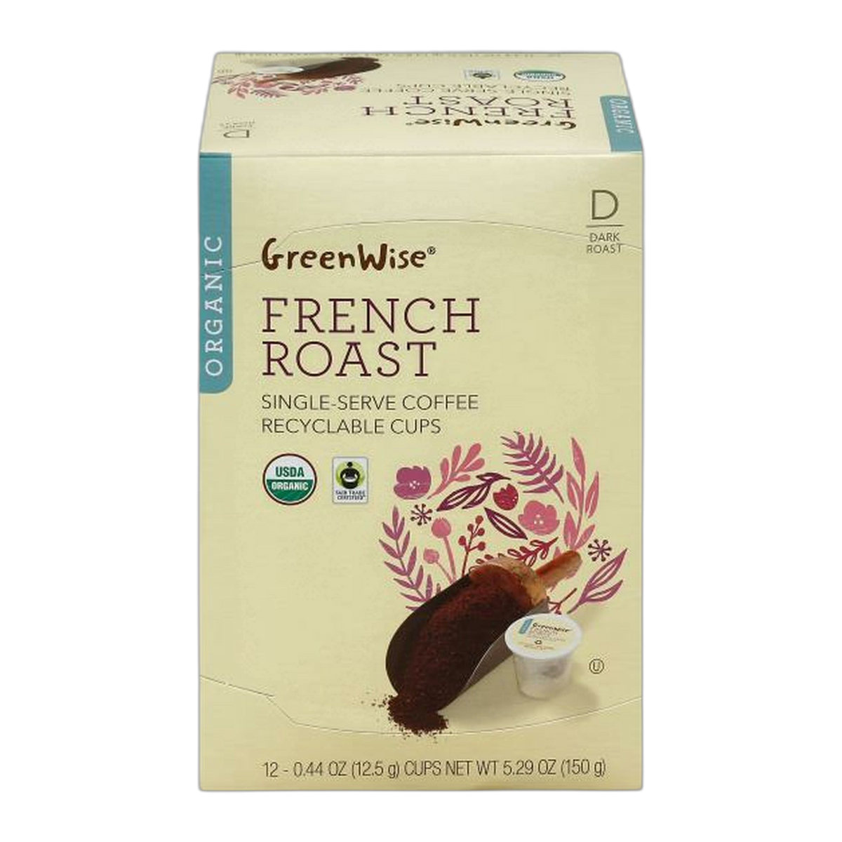 Publix | GreenWise Organic French Roast Single-Serve Coffee Cups - 12 ct