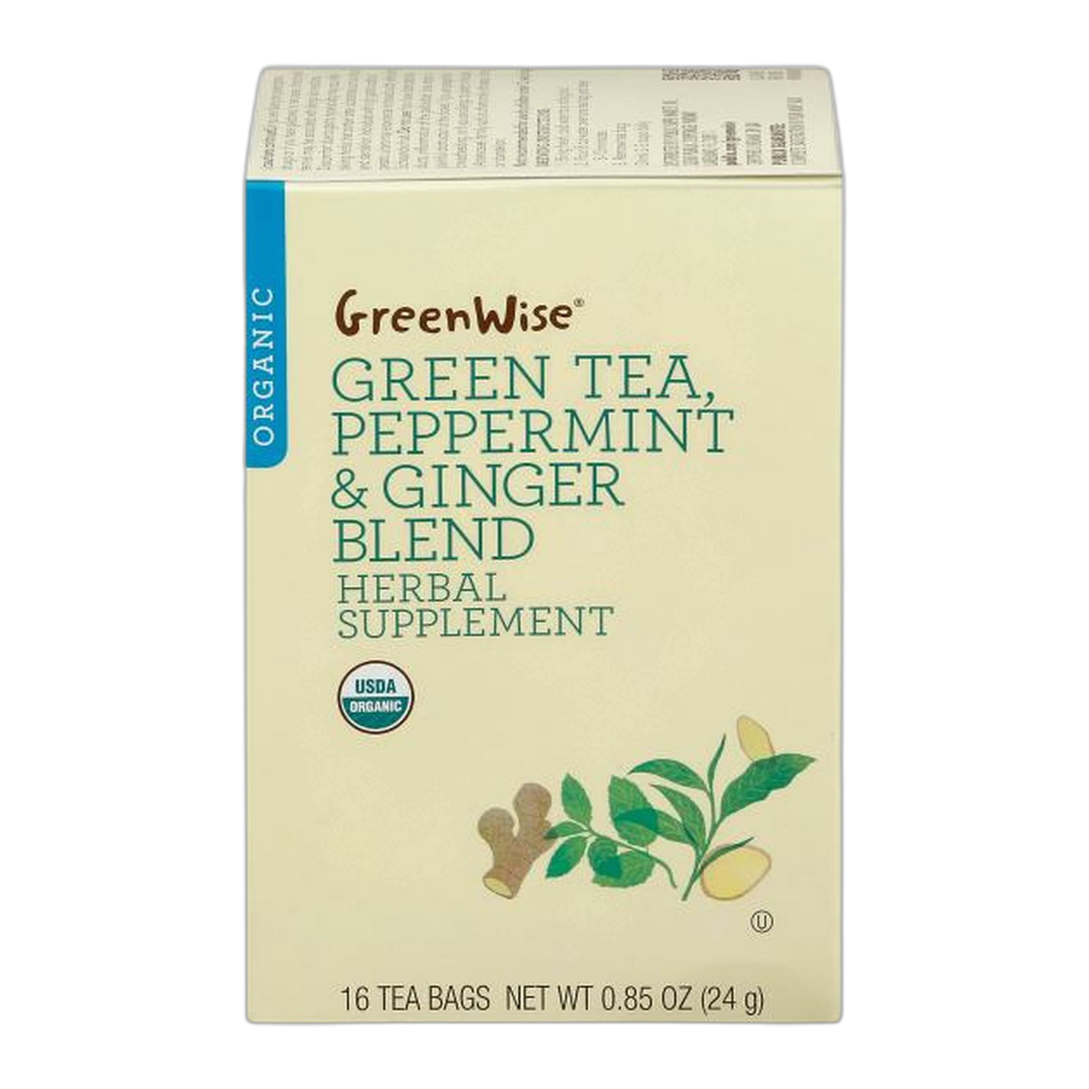 Publix | GreenWise Organic Green Tea, Peppermint & Ginger Blend - 16 ct