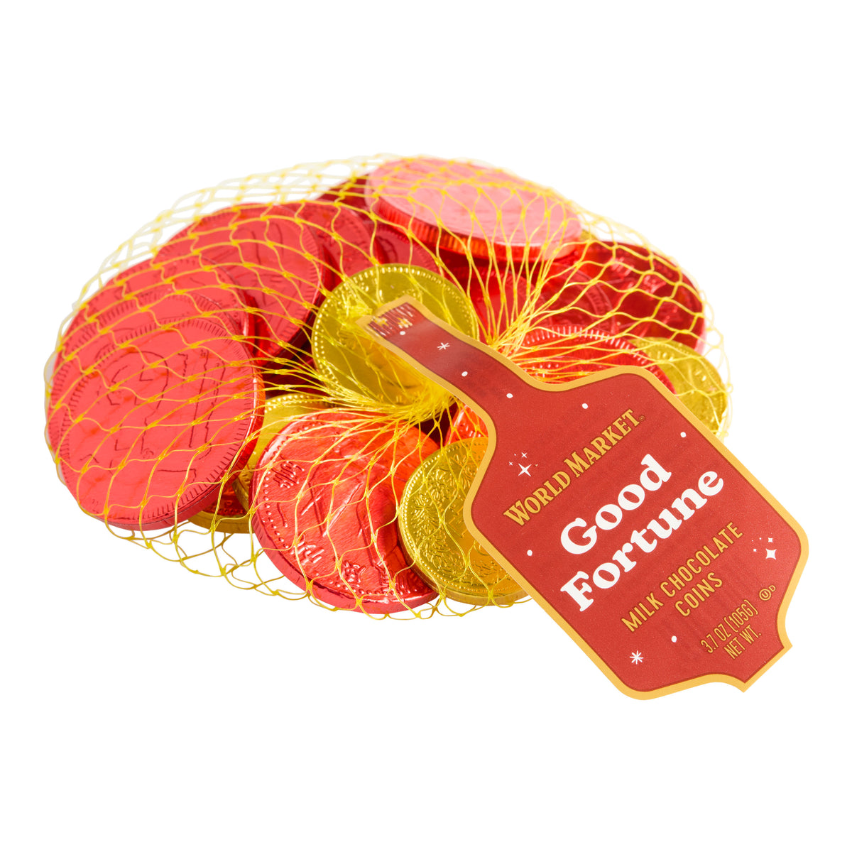 Steenland Good Fortune Chocolate Coins Mesh Bag