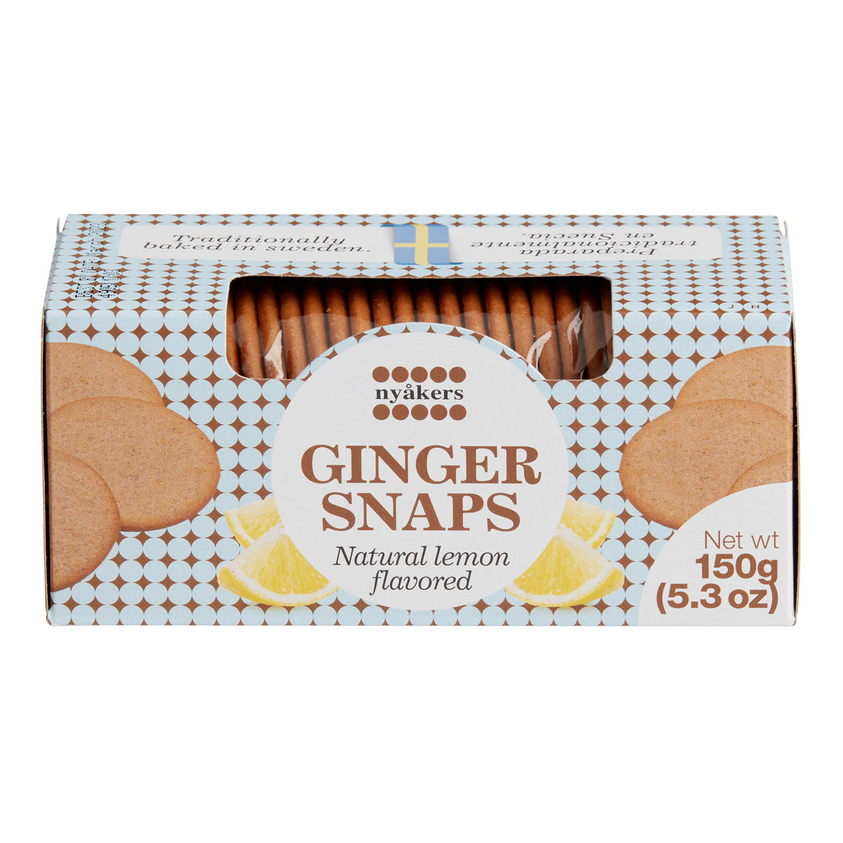 Nyakers Lemon Gingersnaps Box