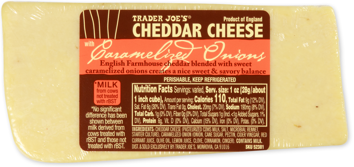 Cheddar Cheese with Caramelized Onions