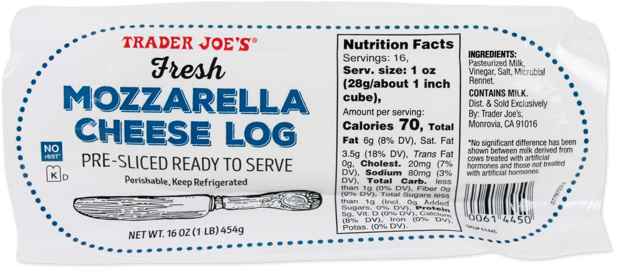 Fresh Mozzarella Cheese Log