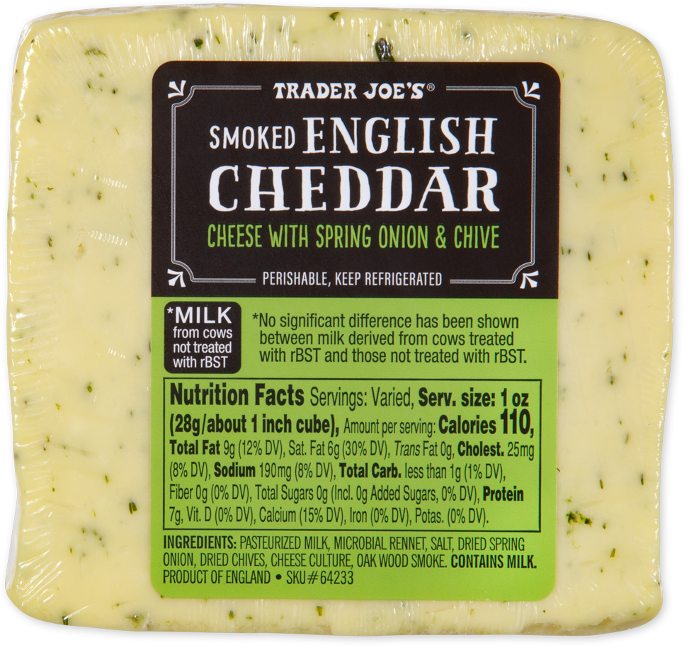 Smoked English Cheddar Cheese with Spring Onion & Chive
