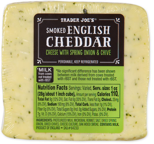 Smoked English Cheddar Cheese with Spring Onion & Chive