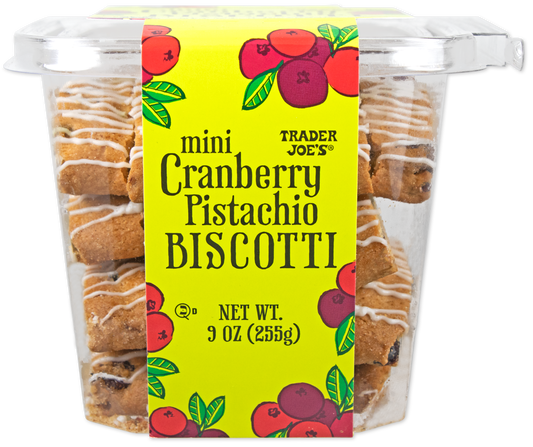 Mini Cranberry Pistachio Biscotti