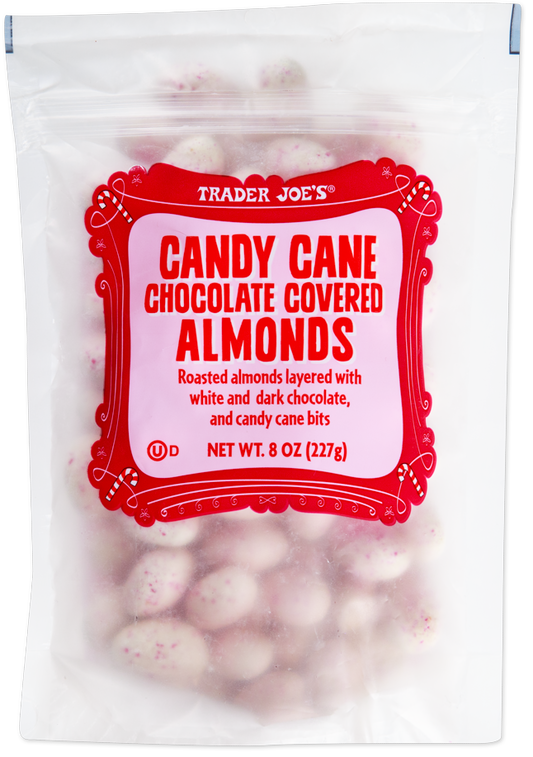 Candy Cane Chocolate Covered Almonds