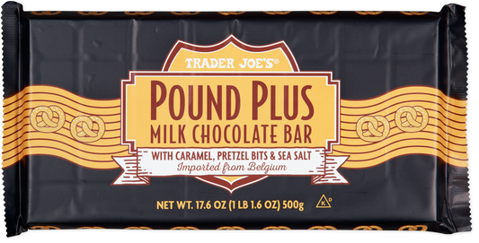 Pound Plus Milk Chocolate Bar with Caramel, Pretzel, Sea Salt