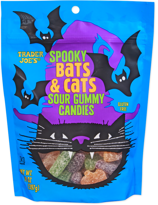 Spooky Bats & Cats Sour Gummy Candies