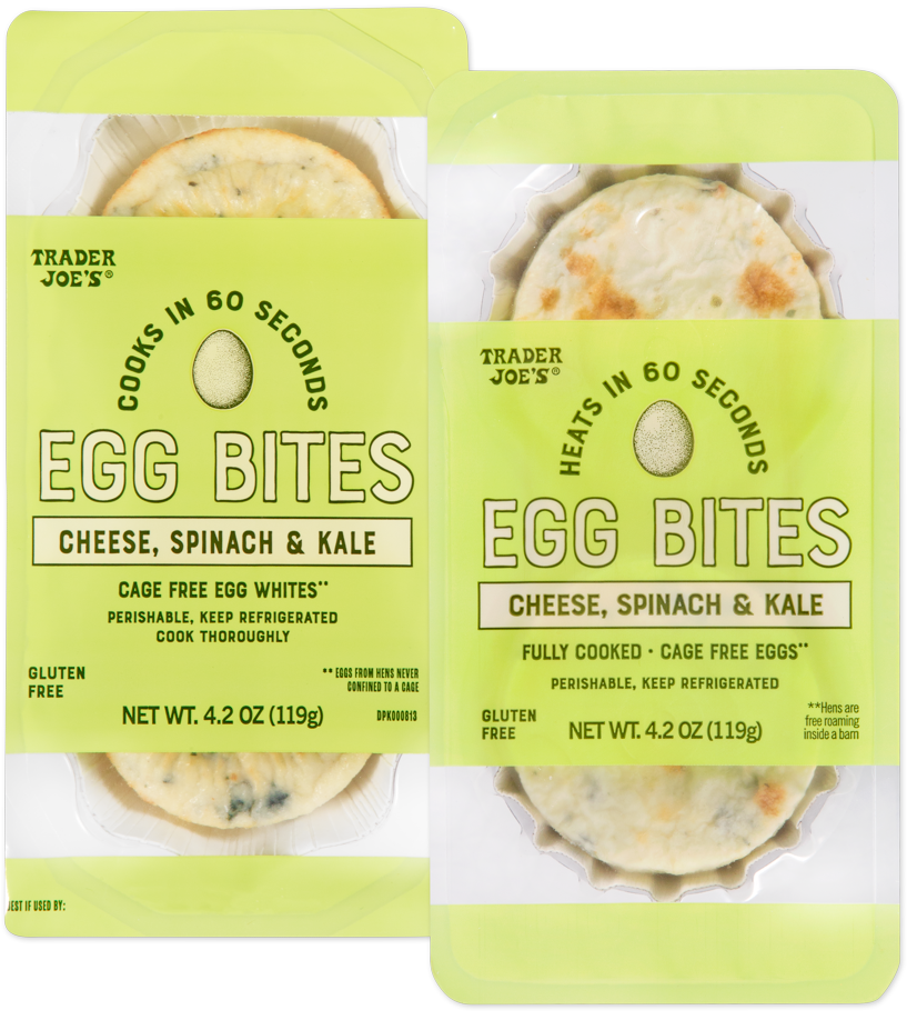 Cheese, Spinach & Kale Egg Bites
