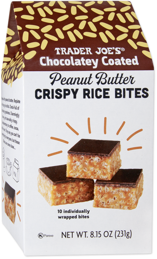 Chocolatey Coated Peanut Butter Crispy Rice Bites