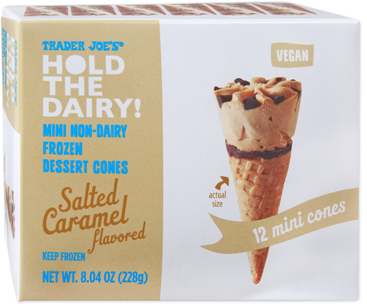 Hold The Dairy! Mini Frozen Dessert Cones Salted Caramel