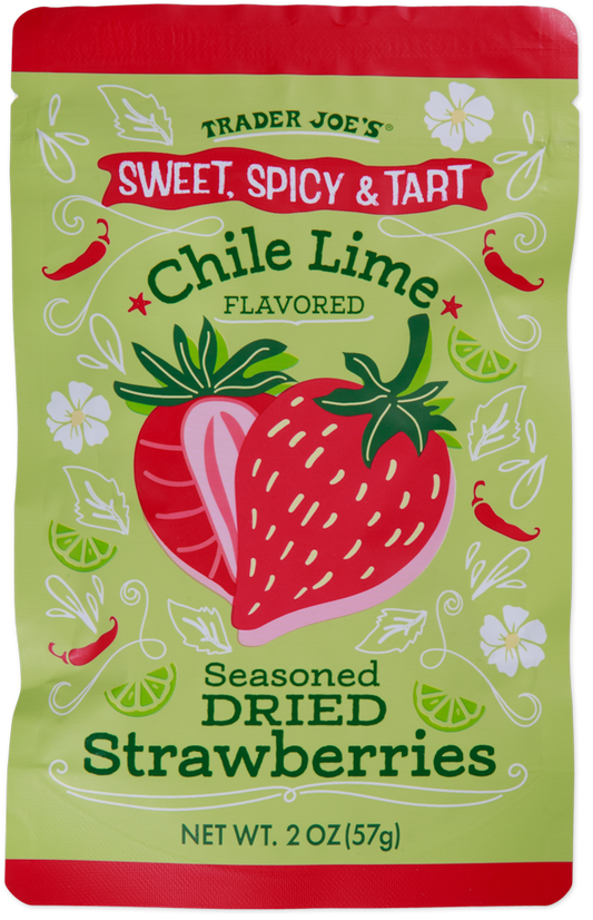 Sweet, Spicy & Tart Chile Lime Flavored Seasoned Dried Strawberries