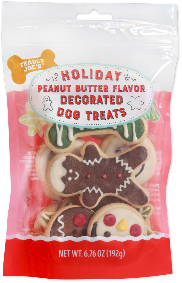 Holiday Peanut Butter Flavored Deocrated Dog Treats