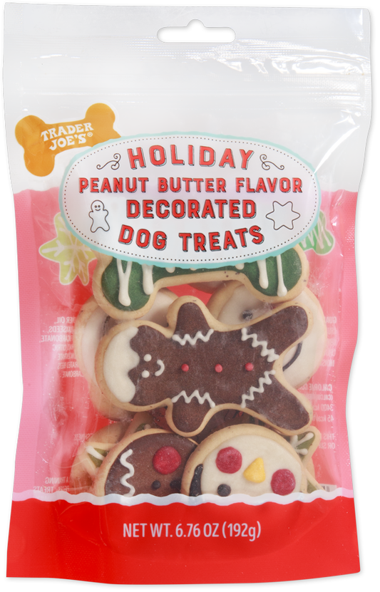 Holiday Peanut Butter Flavored Deocrated Dog Treats