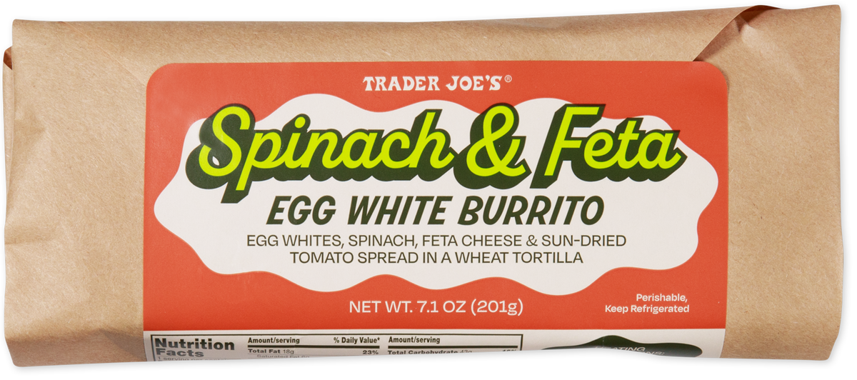 Spinach & Feta Egg White Burrito