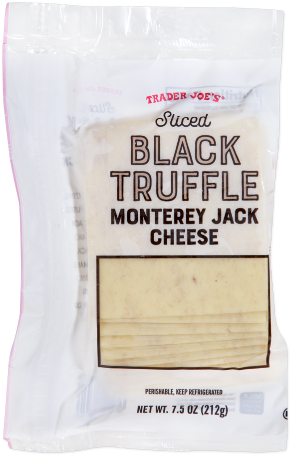 Sliced Black Truffle Monterey Jack Cheese
