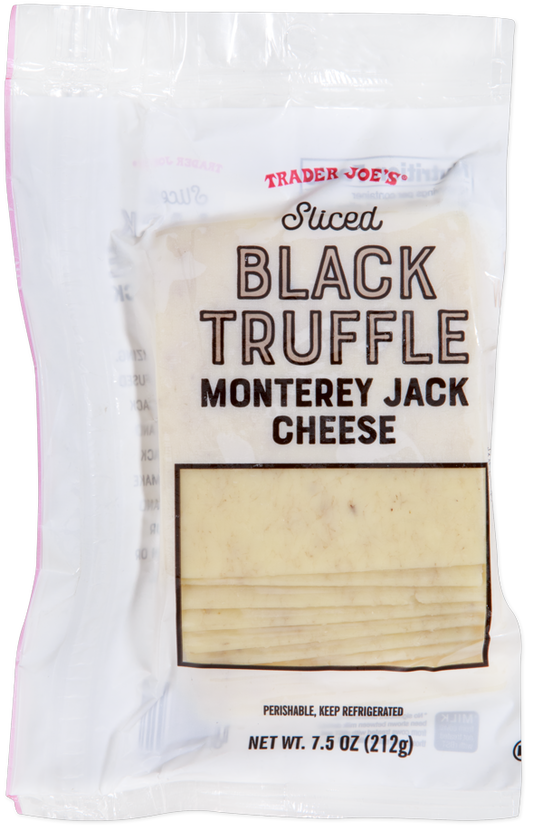 Sliced Black Truffle Monterey Jack Cheese