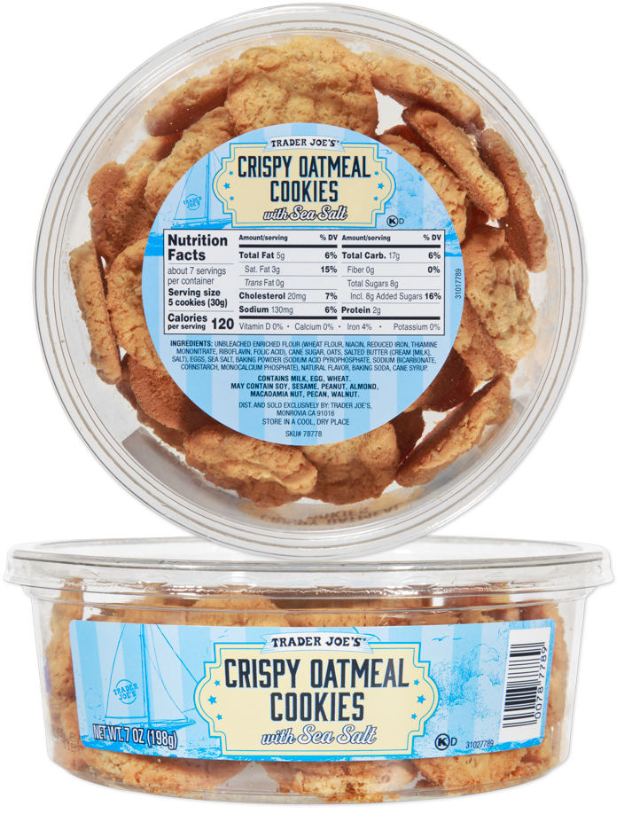 Crispy Oatmeal Cookies with Sea Salt