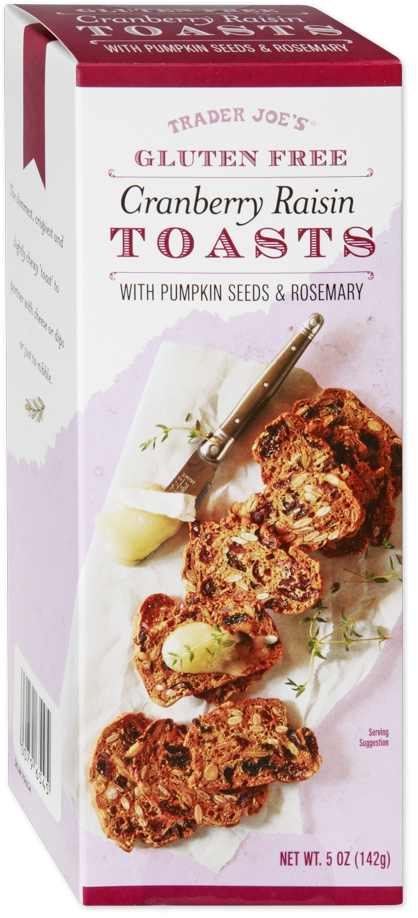 Gluten Free Cranberry Raisin Toasts