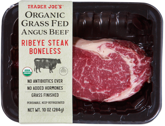 Organic Grass Fed Ribeye Steak Boneless