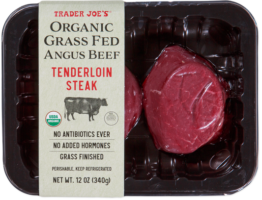 Organic Grass Fed Tenderloin Steak