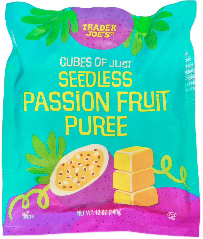 Cubes of Seedless Passion Fruit Puree