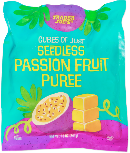 Cubes of Seedless Passion Fruit Puree