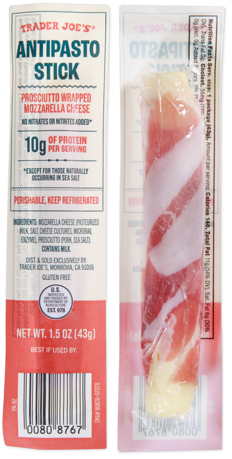 Antipasto Stick Prosciutto Wrapped Mozzarella Cheese