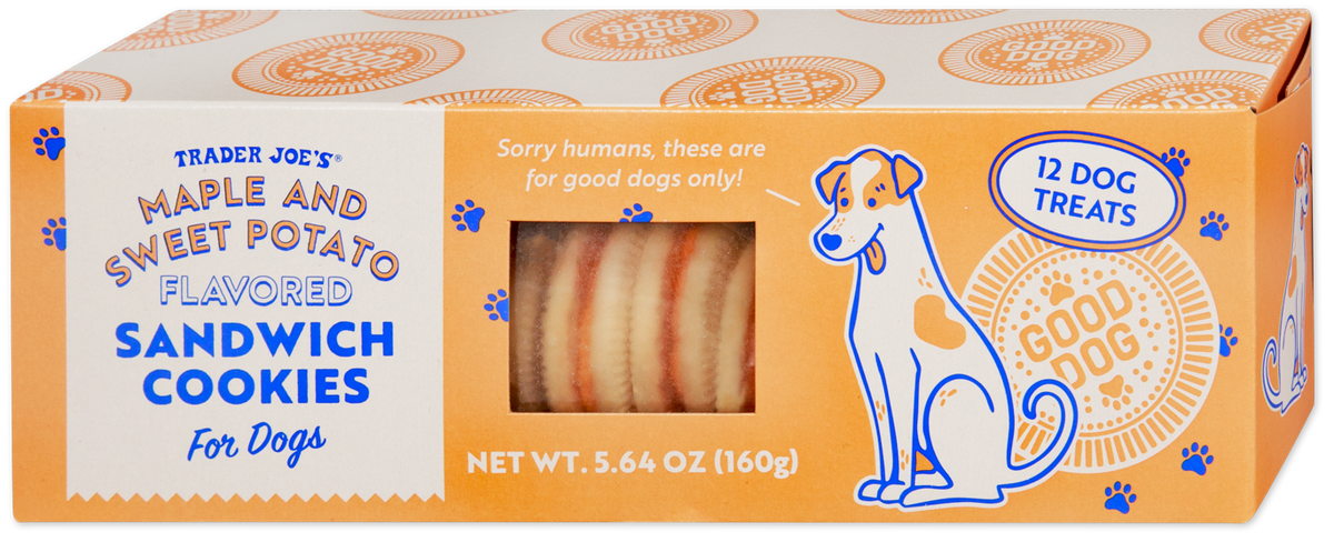 Maple and Sweet Potato Flavored Sandwich Cookies for Dogs