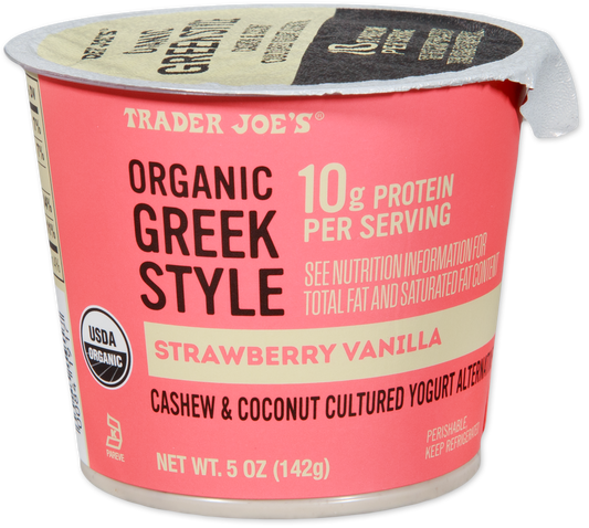 Strawberry Vanilla Organic Greek Style Cashew & Coconut Culture Yogurt Alternative