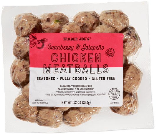 Cranberry Jalapeño Chicken Meatballs