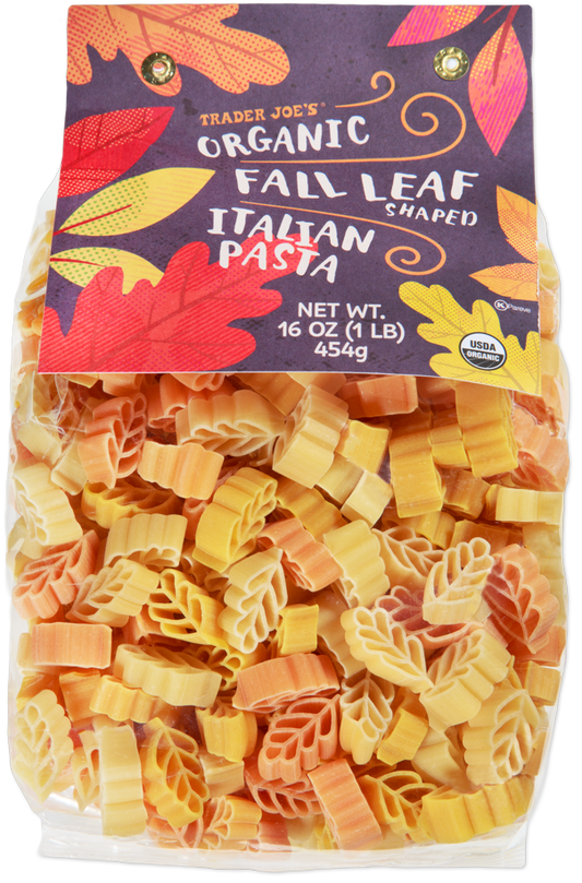 Organic Fall Leaf Shaped Italian Pasta