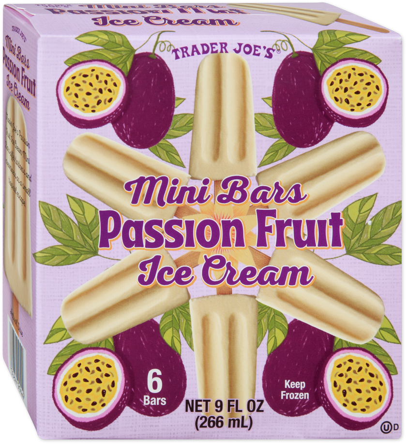 Passion Fruit Mini Ice Cream Bars