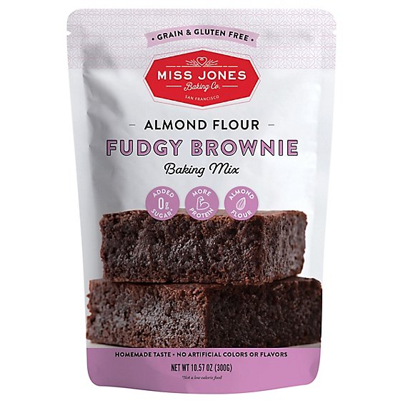 Plum Market | Miss Jones Baking Co. Almond Flour Fudgy Brownie Bread & Muffin Mix, 10.57 oz