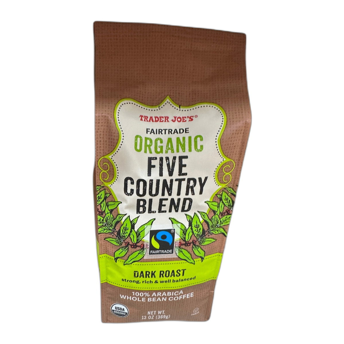 Five Country Blend ORGANIC Dark Roast Whole Bean | Trader Joe's