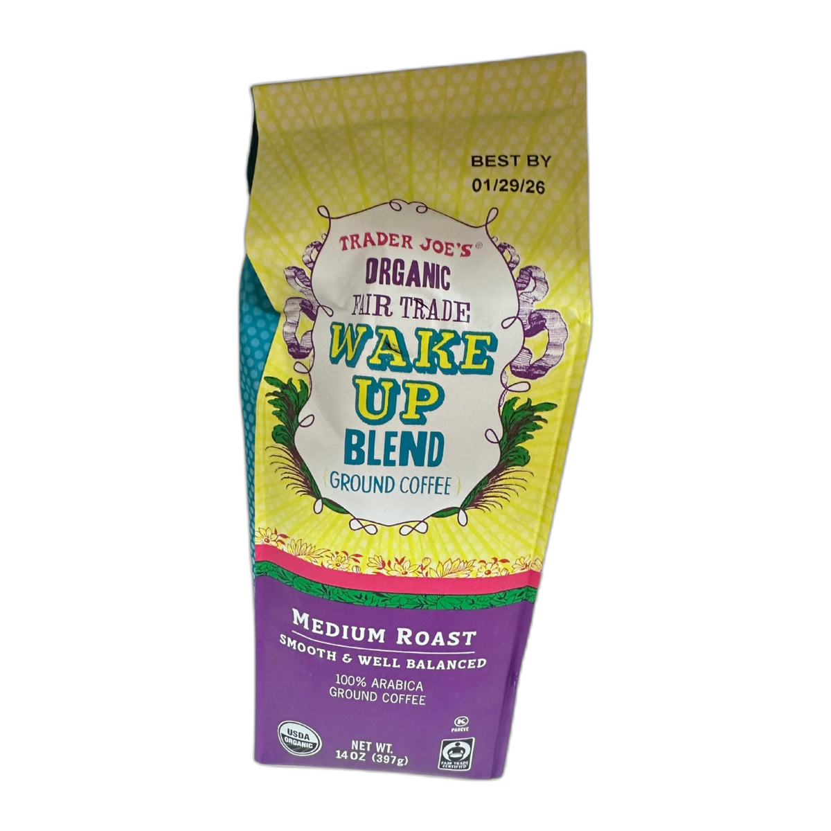 Wake up Blend Medium Roast Ground Coffee ORGANIC | Trader Joe's