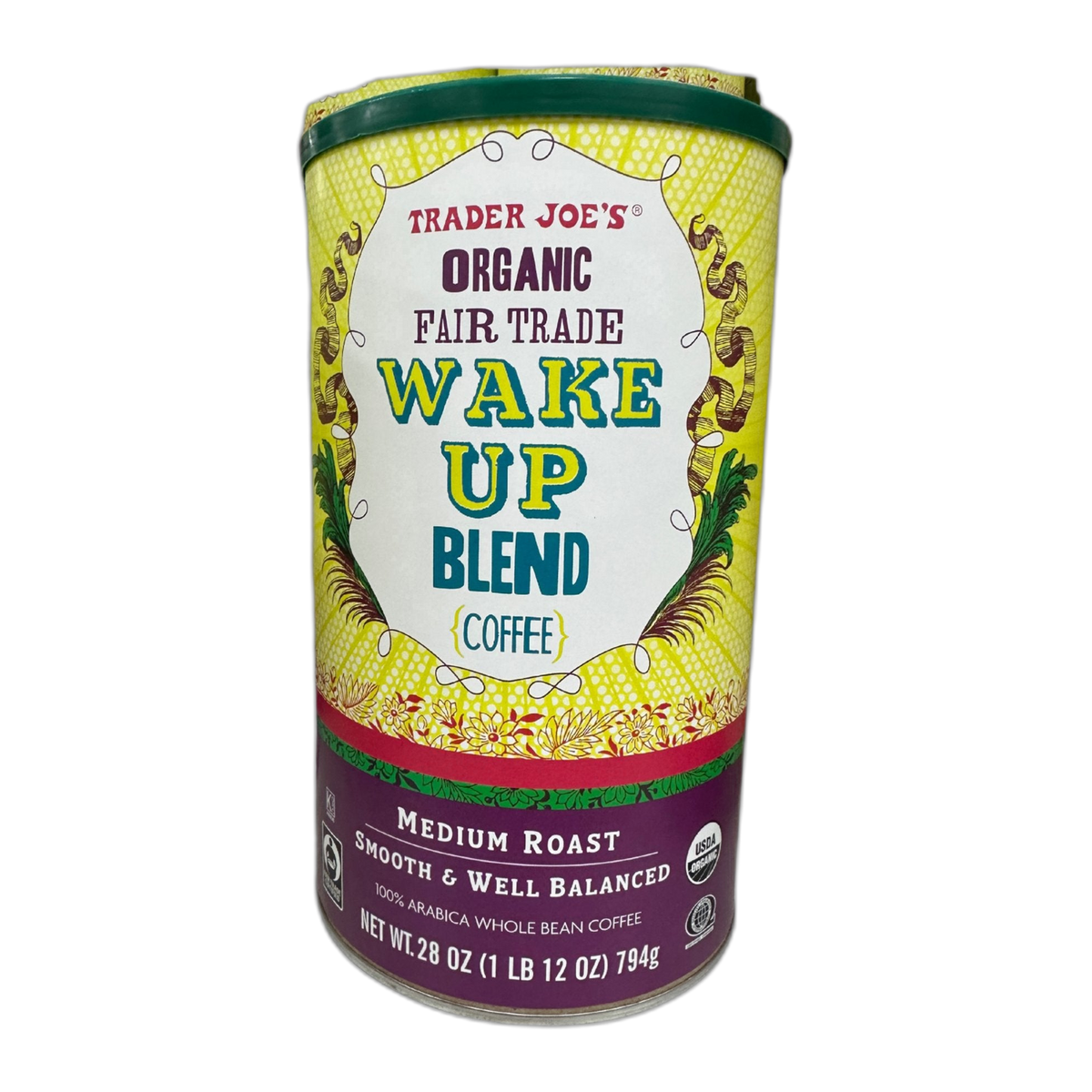 Wake up Blend Coffee ORGANIC WHOLE BEAN 28 oz | Trader Joe's