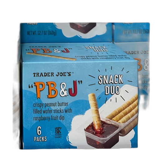 Trader Joe's | PB & J Peanut Butter Filled Wafer Stick With Raspberry Fruit Dip