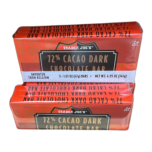Trader Joe's | of 72% Cacao Dark Chocolate Bars - 3 pack