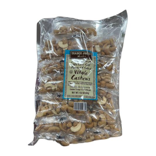 Trader Joe's | Whole Cashews 50% Less Salt