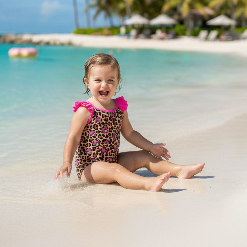 Buc-ee's | Leopard Baby One-Piece Swimsuit