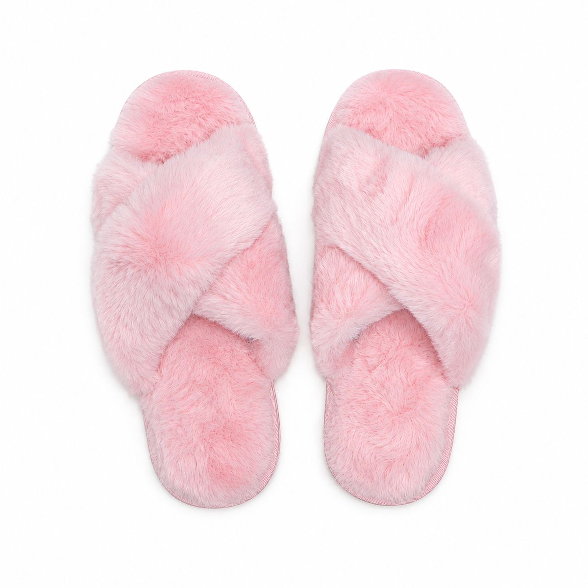 Buc-ee's | Pink Furry Slippers