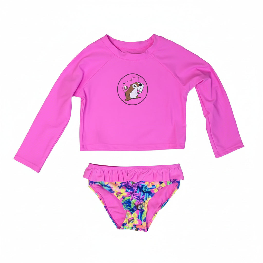 Buc-ee's | Tropical Floral Baby Swimset